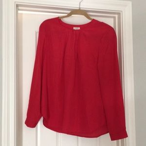 Jcrew red silk top